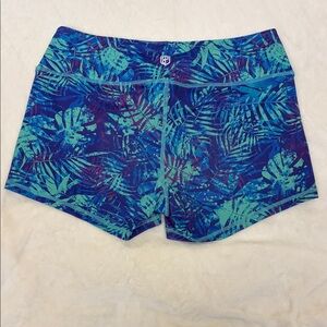 Born Primitive Blue Tropical Athletic Shorts Booty Shorts Gym Size M